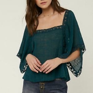 O'Neill Talei Top, Large, Deep Teal Green